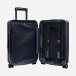 Blue cabin luggage with main compartment