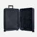 Blue Big suitcase with personal tag